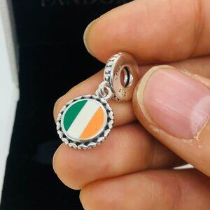 ✨🔥Pandora Ireland Flag Charm Flag of Ireland Charm S925 Sterling Silver Jewelry